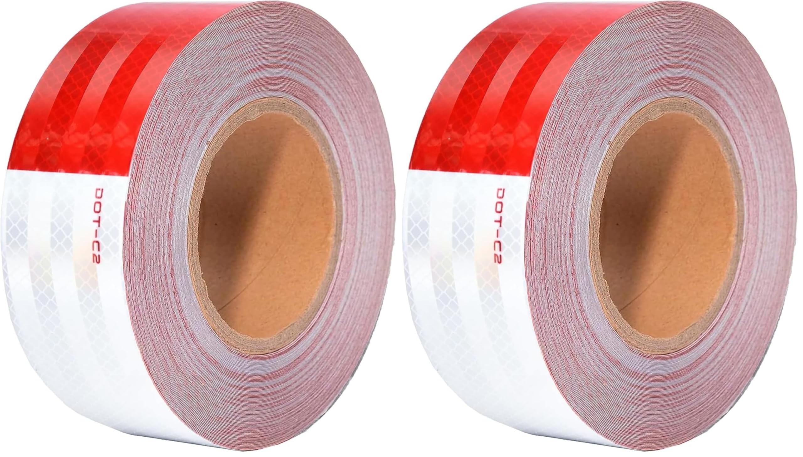 Reflective Tape - 2" x 160ft - Red & White Safety Tape -9