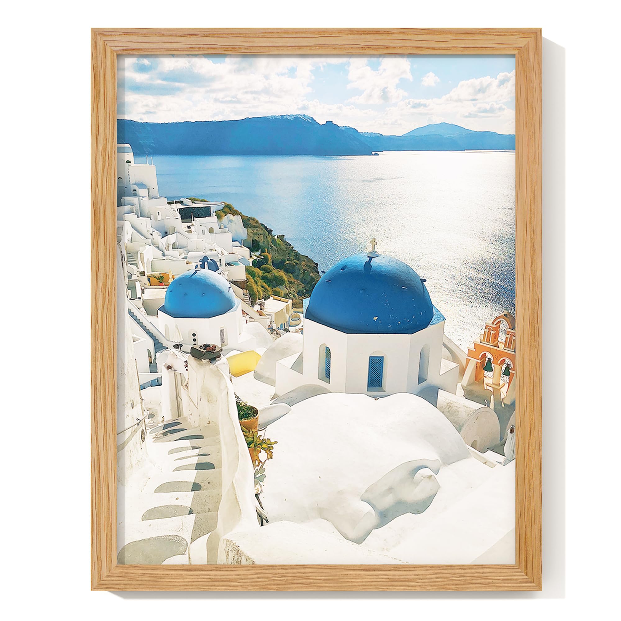 11x14 Picture Frame, Solid Oak Wood Frame, Oak — image 1