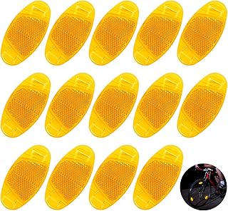 15 PCS Bike Reflector Bicycle Spoke Reflector Bicycle Wheel Reflective Spokes Orange Highly Reflective Bike Warning Reflector Cycling Night Safety Warning Reflector for Bicycle Night Riding