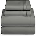 RV Short Queen Comforter Set for RV Camper - Comforter Set with Fitted & Flat Sheet, 4 Pillowcases - Tailored for RV Short Queen Beds - Cozy Essentials for Your RV Bedroom, Gray