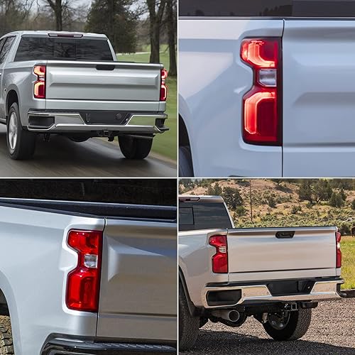 Miniatura 4 de Huray Luces traseras LED para Chevy Silverado 2019-2023 (solo para modelo LED), montaje de lámpara de freno trasera, lado del conductor