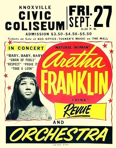 Miniatura 1 de Póster de concierto vintage de Soul Music Legend de 11 x 14 pulgadas, arte de pared de Soul Music Queen Culture Black Culture - R&B Motown African