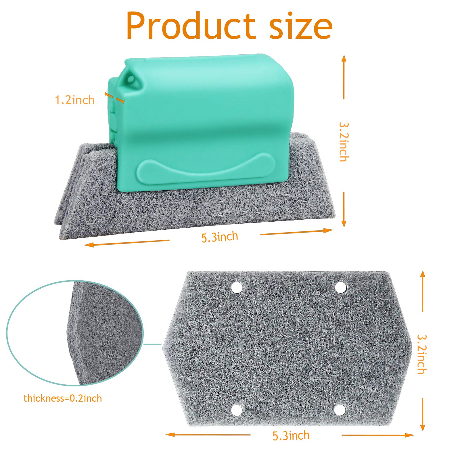 17 Pieces Window Groove Cleaning Brush Set, Handheld Groove Gap Door Track Tool Kitchen Decontamination Corner Crevice Sliding Tile Line Shutter Blue - View #2