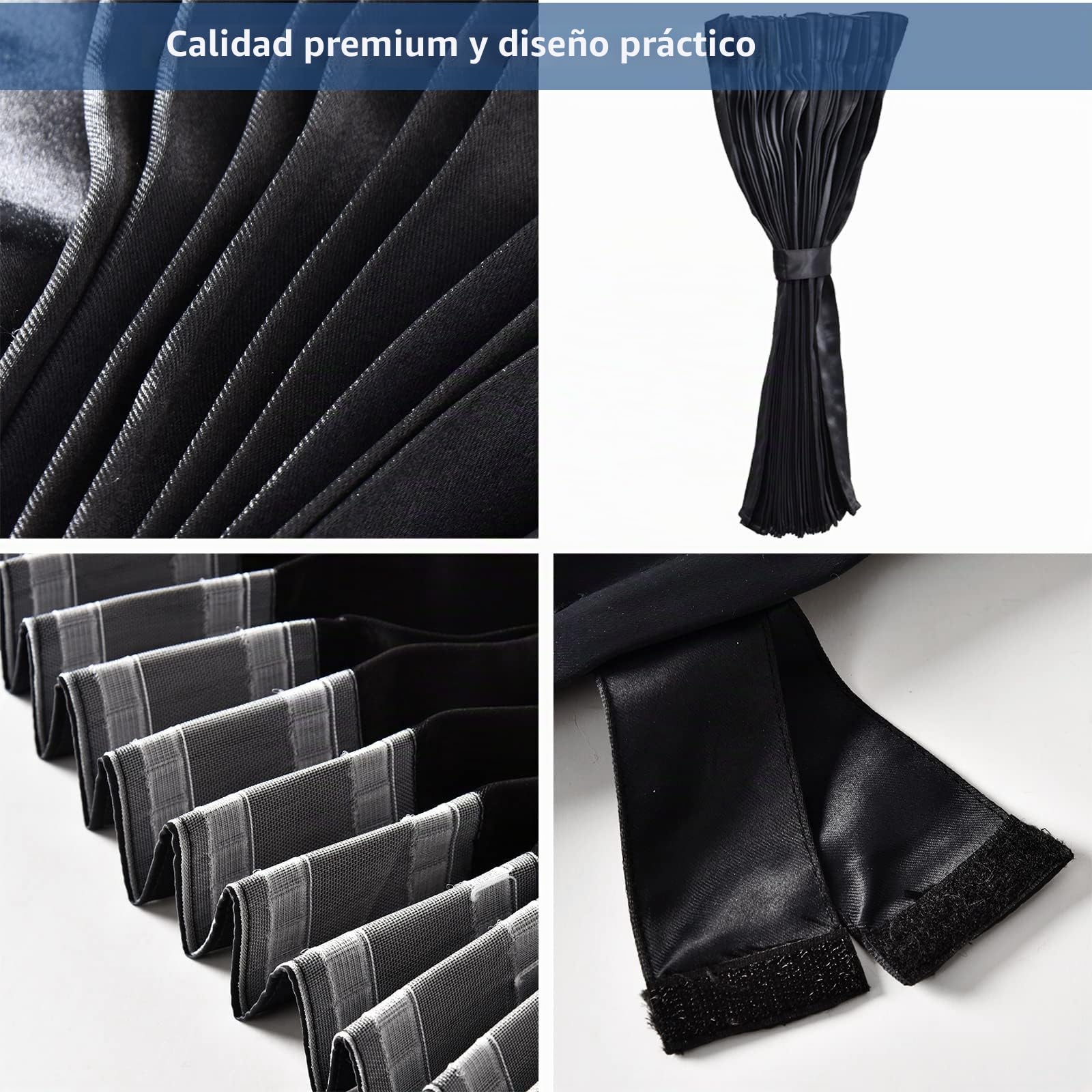 ZATOOTO Cortinas de Camiones 2 Piezas, Cortina, 240 x 90cm, Gancho Incluido | Persianas para Dormir en el Automóvil, Protección de la Privacidad, Protección UV, Montaje Sencillo, Duradero, Camping