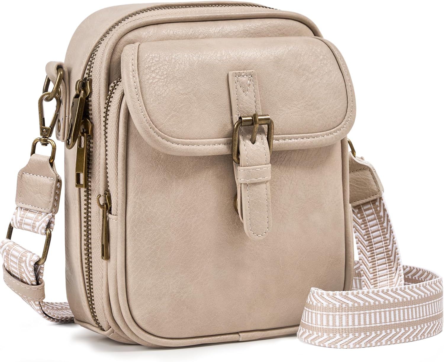Crossbody Bag for Women Men, Vegan Leather Anti-Theft Messenger Shoulder Bag, Vintage Cross Body Purse with Card Slots