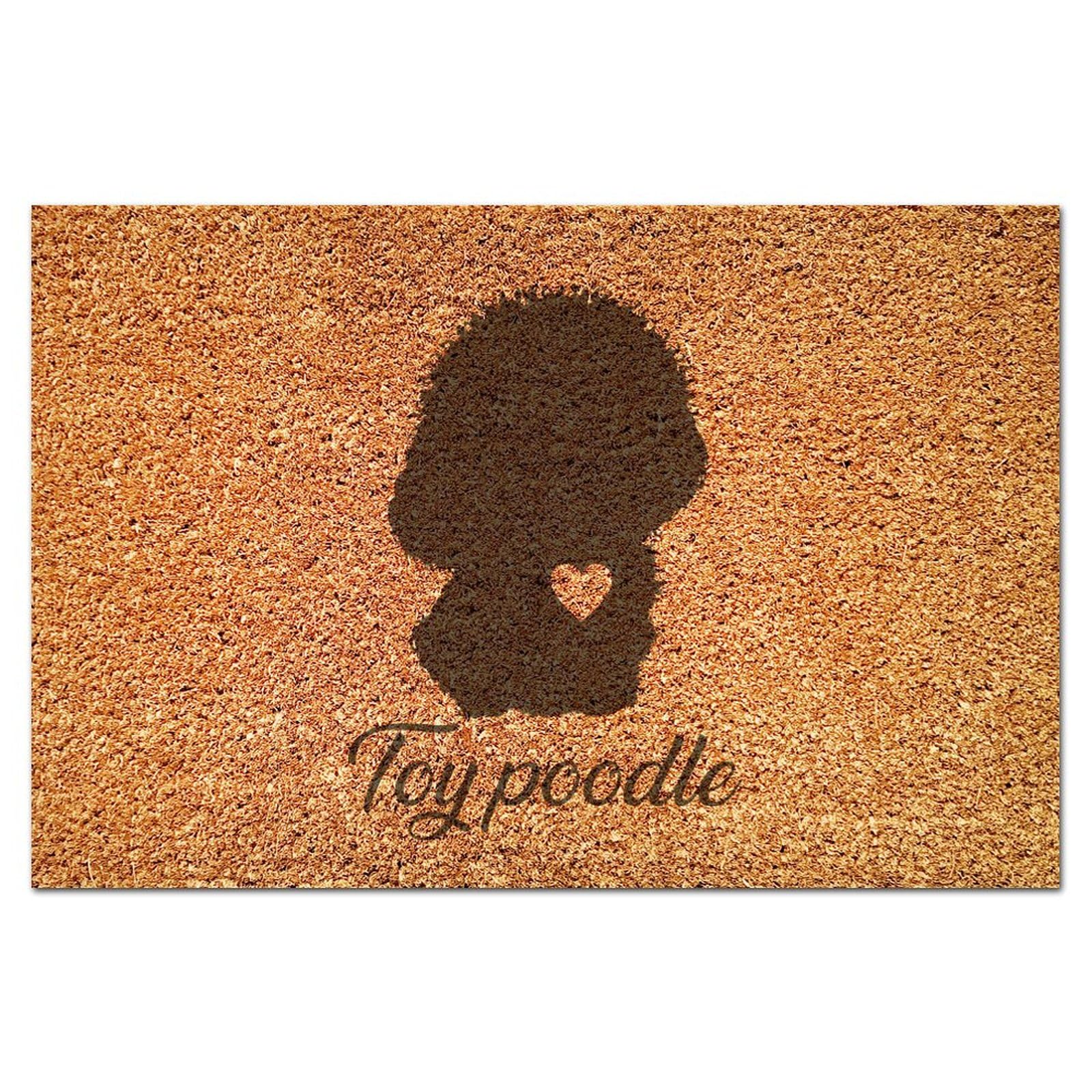 Paillasson en fibre de coco pour amoureux des chiens tapis terrasse 40x61