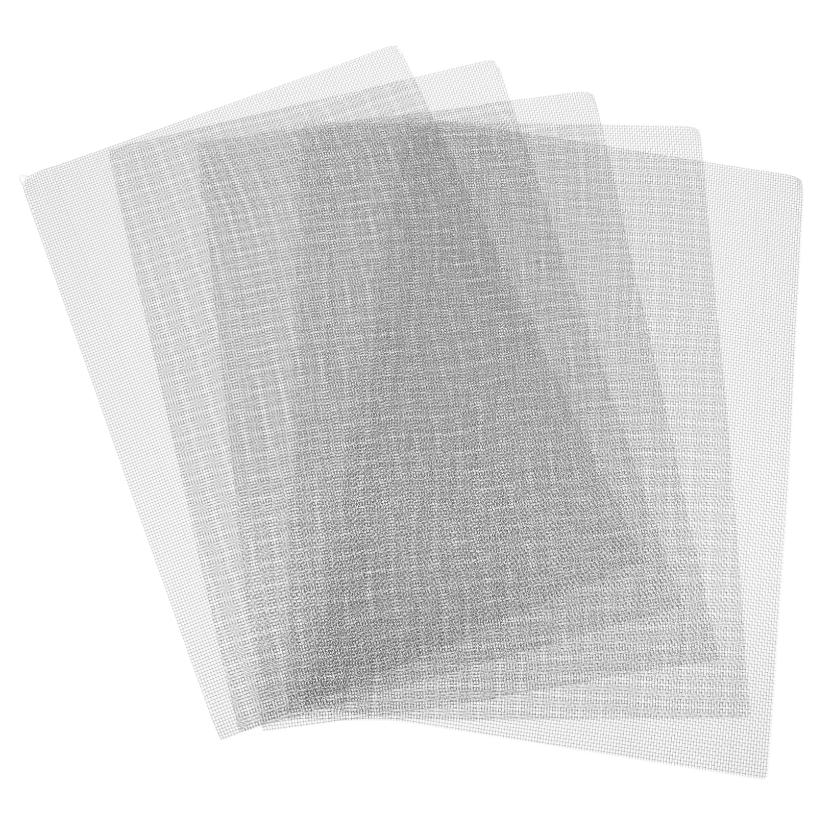 VILLFUL 5pcs Stainless Steel Woven Wire Mesh Sheets for DIY Projects Metal Screen for Ventilation Window Filters and Crafting Metal Mesh for Custom