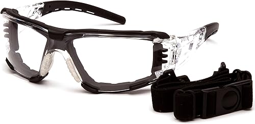 Miniatura 3 de Pyramex Safety Lentes de seguridad Fyxate, lente transparente H2MAX antivaho con acolchado de espuma