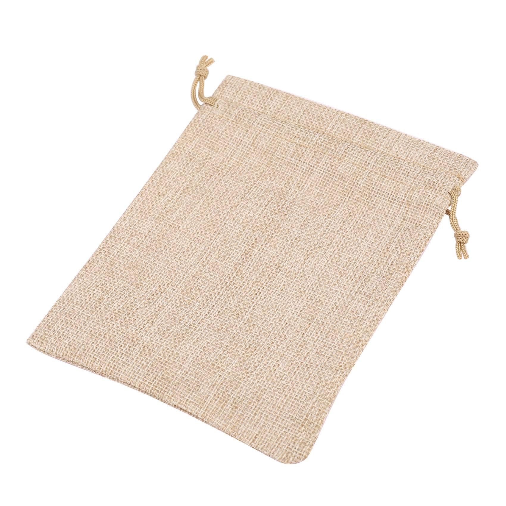 Oikabio 100 sztuk – woreczki do pakowania ze sznurkiem, 13 x 18 cm, opakowanie prezentowe, do przechowywania, płótna, na biżuterię, worki na wesele, prysznic, urodziny, Boże Narodzenie