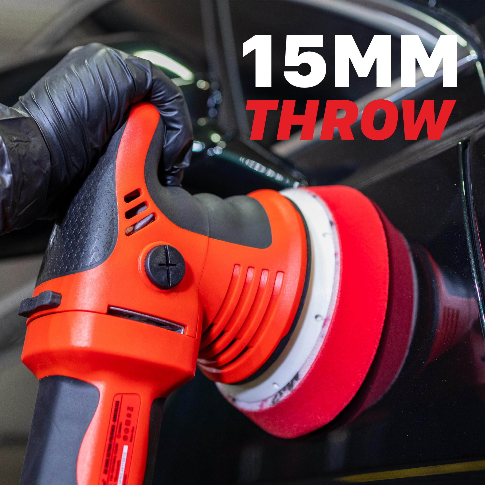 Maxshine 15mm Brushless Dual Action Polisher | 1200W AC Motor | Low Noise | Smooth Start | Variable Speed | Ergonomic Grip | Professional Car & Bike Detailing Tool 3