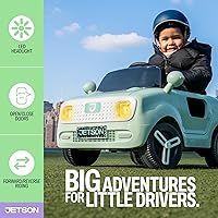 Vista 5 de Jetson Mako Niños Coche Eléctrico con Asistencia de Motor por Empuje, 3 Modos: Empuje, Conducción o Control Remoto, Velocidad Máxima de 3 mph