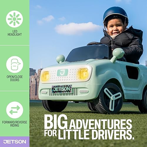 Miniatura 5 de Jetson Mako Kids Electric Motor Assist Push Car, 3 modos Empuje, conducción o control remoto, velocidad máxima de 3 mph, cinturón de seguridad,