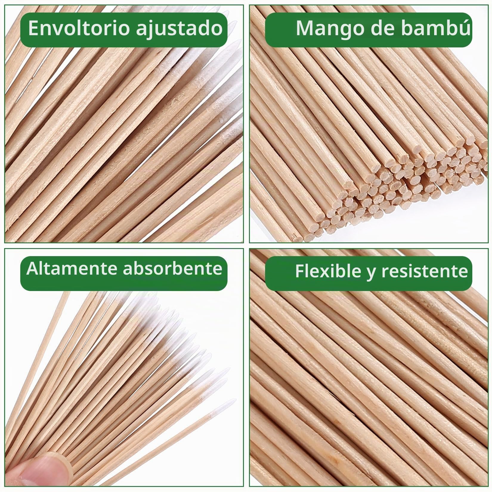 800 bastoncillos de algodón microblading con punta de precisión, palillos de limpieza, bastoncillos de madera, aplicadores para tatuajes, maquillaje, uñas, extensiones de pestañas (10 cm)