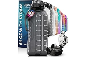 AQUAFIT 64 oz Water Bottle with Straw for Max Hydration