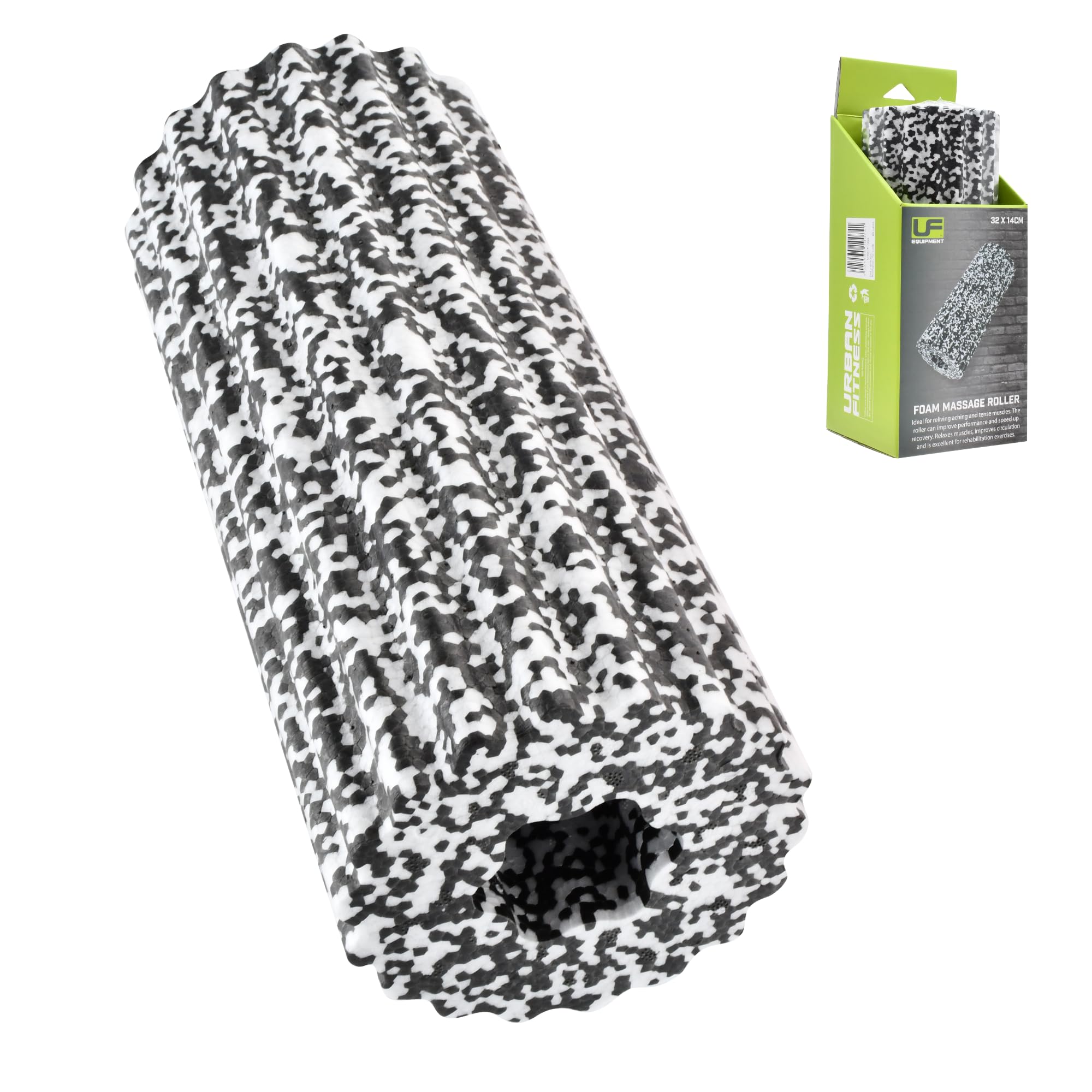 Urban Fitness Foam Massage Roller White/Black