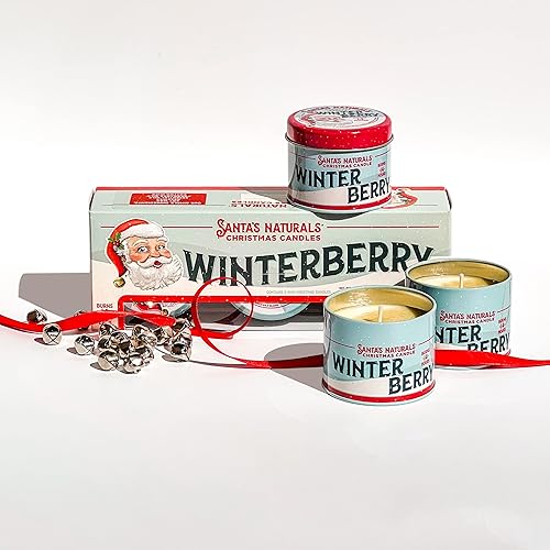 Miniatura 1 de Santa's Naturals Snow Fall Christmas Candle Trio Pack  Fragancia dulce y brillante  Fabricado con aceites esenciales y una mezcla de sojacera de