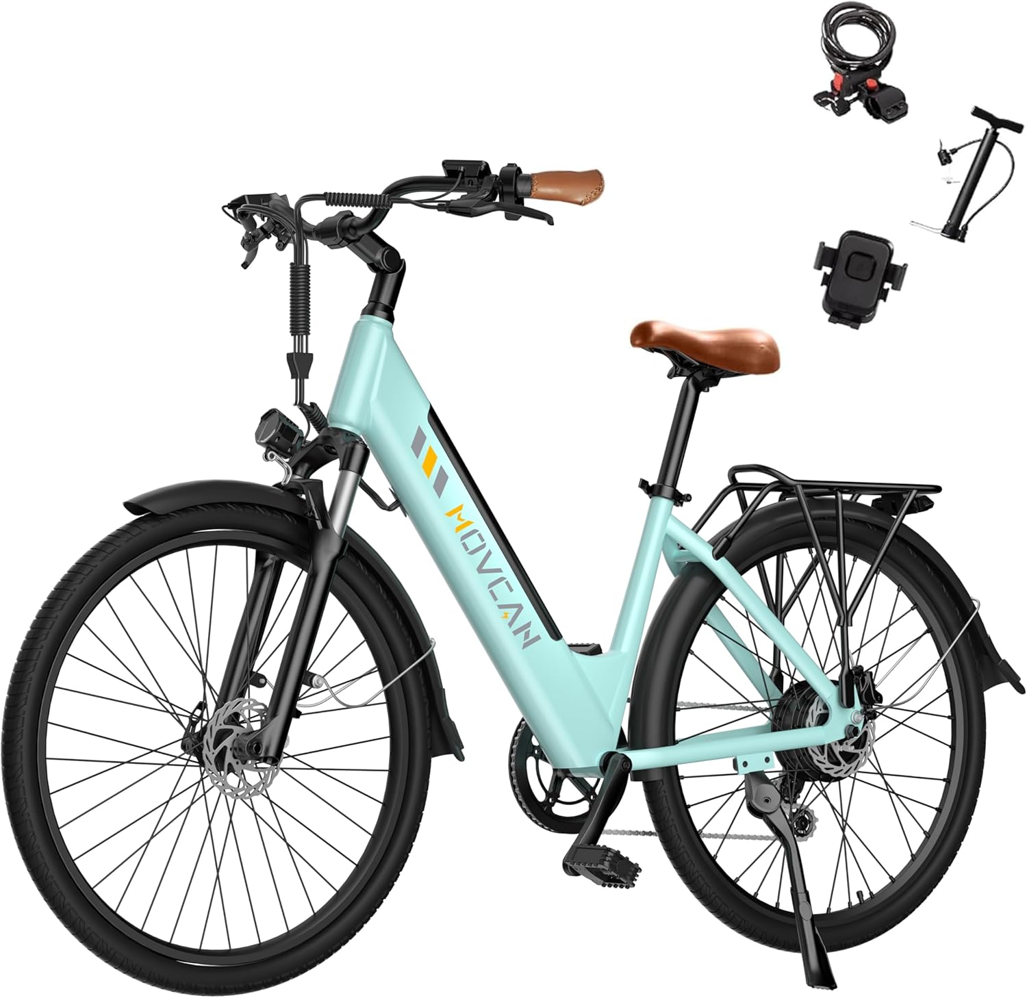 V80 Electric Bike, 1000W Motor 28MPH Ebike, 48V 13Ah Removeable Battery, 26'' City Cruiser Adult Electric Bicycles up to 70 Miles
