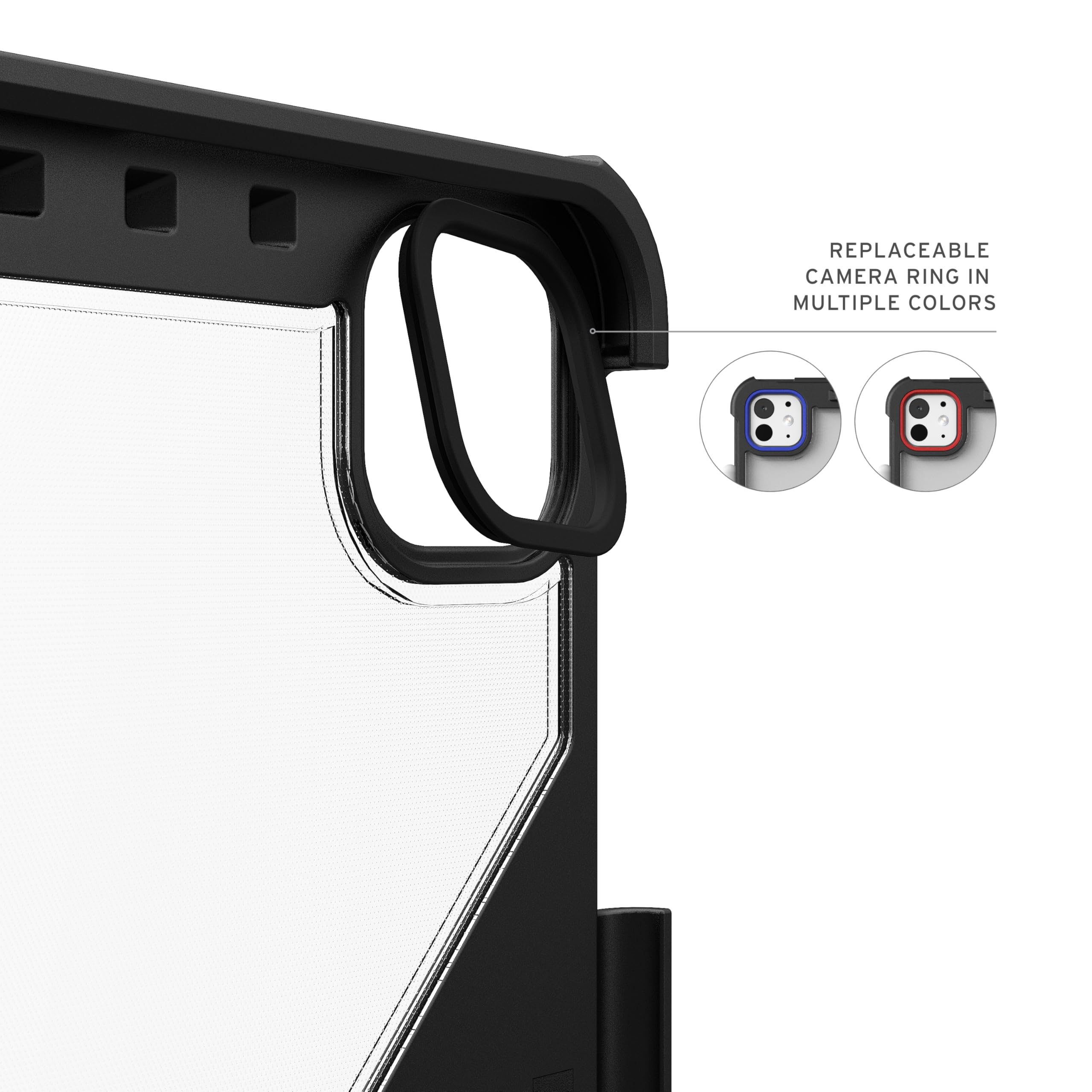URBAN ARMOR GEAR Progettata per iPad Pro 11 (5a generazione, 2024, M4), robusta custodia protettiva a portafoglio con supporto regolabile multi-angolo e portamatite Plyo LT ghiaccio/nero