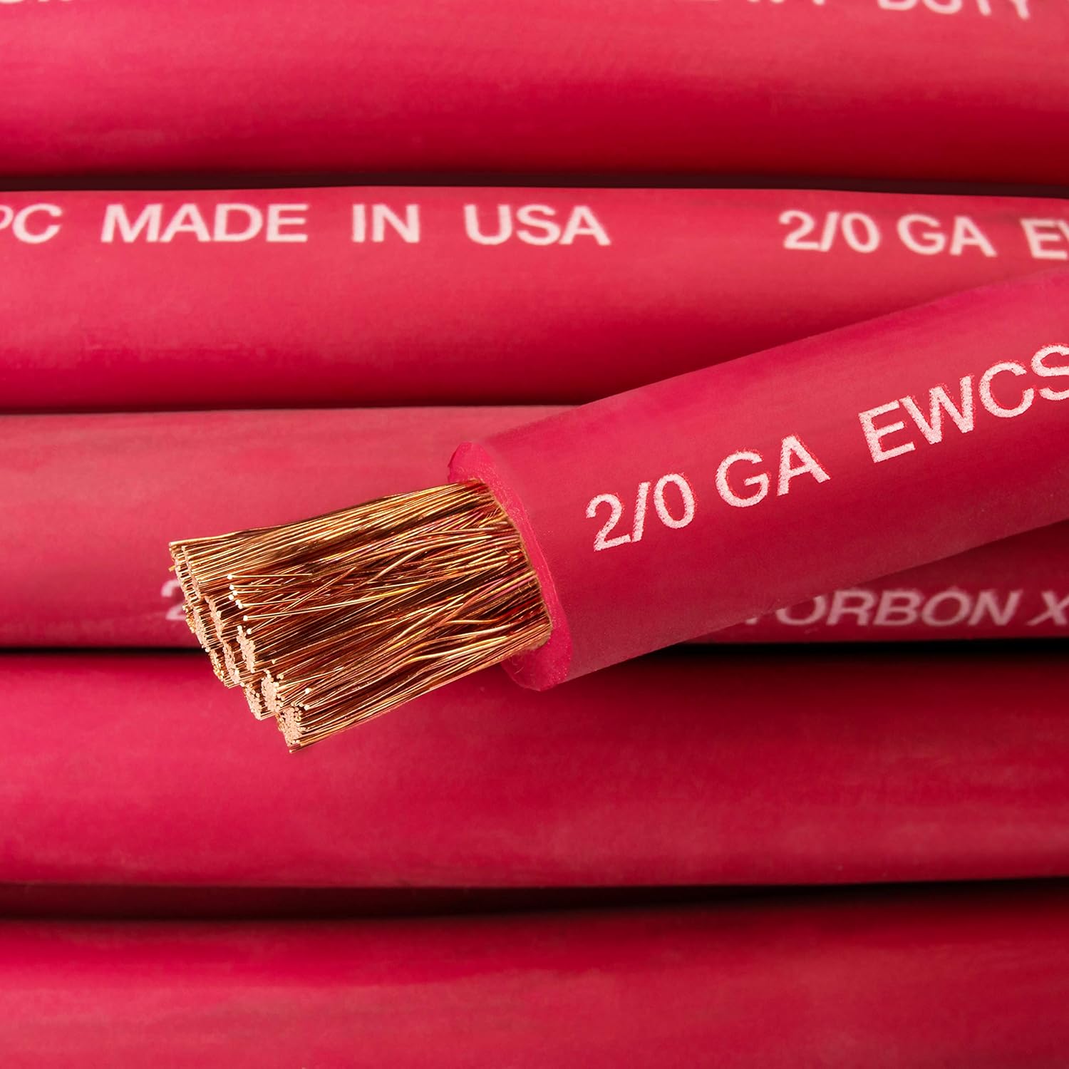 New Product 2/0 Gauge Torbon X - 50 Feet Red - 100% Copper Premium Industrial Grade Extra Flexible Welding Cable 600 Volt Limited Stock 2/0 Gauge Torbon X - 50 Feet Red - 100% Copper Premium Industrial Grade Extra Flexible Welding Cable 600 Volt