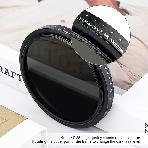 Miniatura 6 de PROfezzion Filtro ND variable de 1.929 in ND2-ND2000 Fader de densidad neutra variable para Canon EOS R10 R50 R100 M50 M5 M6 Mark II M200 con lente