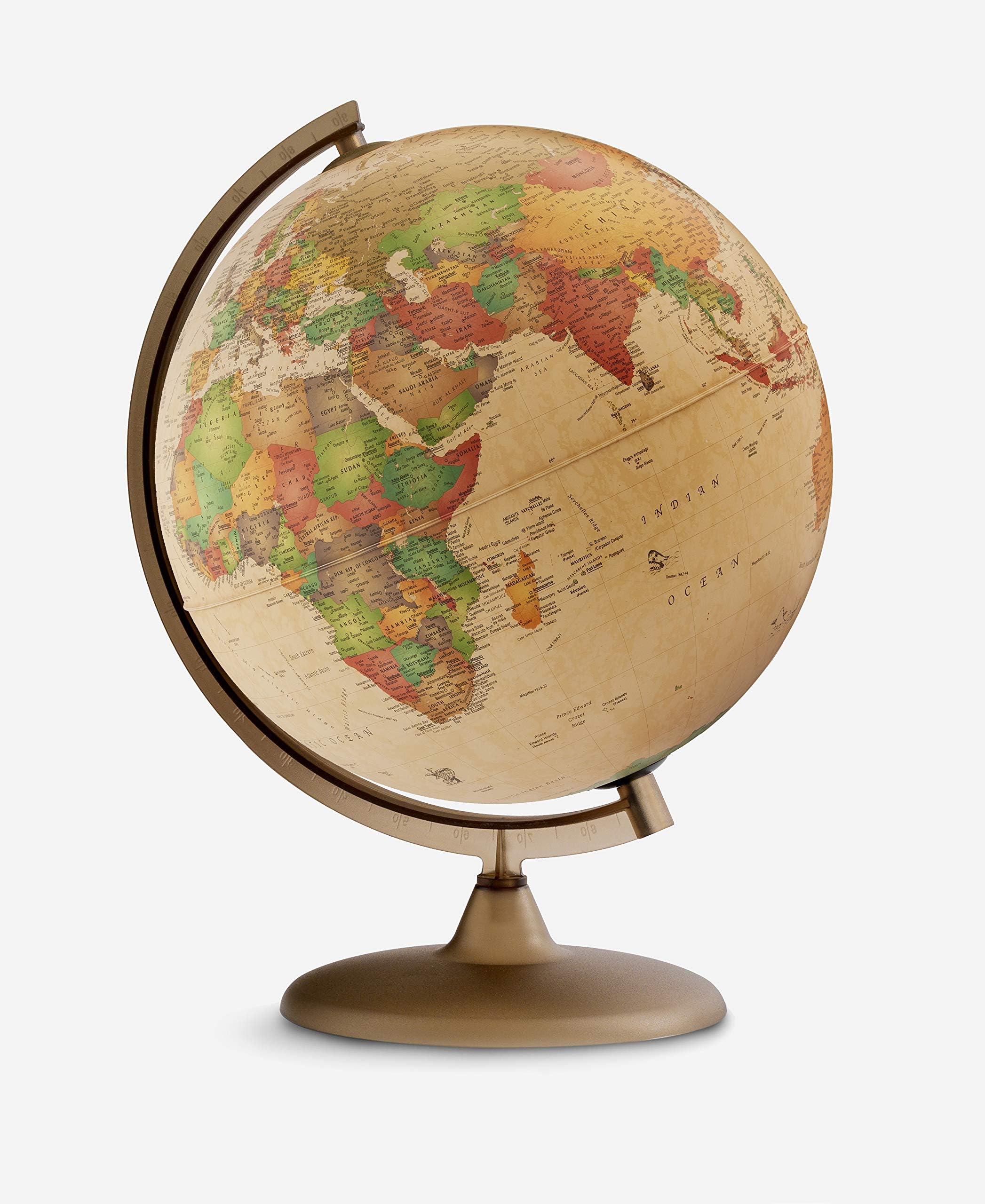 Tecnodidattica Discovery Illuminated And Revolving Globe 30"/38Cm Diameter,Antique Style