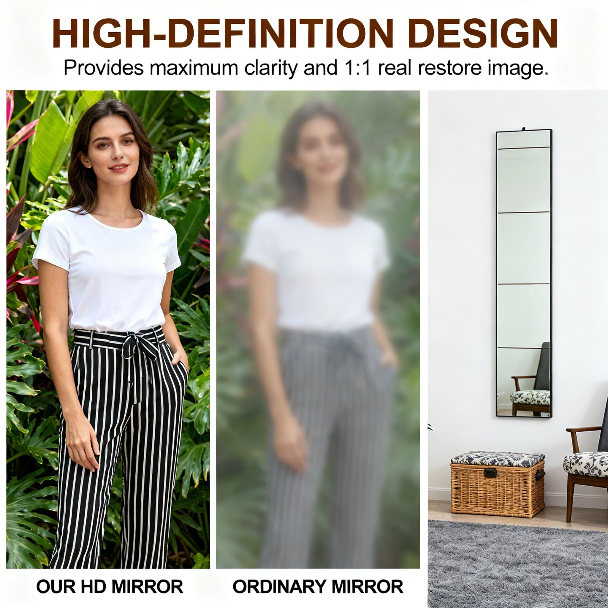 Piastrelle a specchio da parete autoadesive, infrangibili, 40 x 40 cm, 4 pezzi, in acrilico, non in vetro, sicure per bambini, spessore 2 mm, facili da installare, per camera da letto e bagno