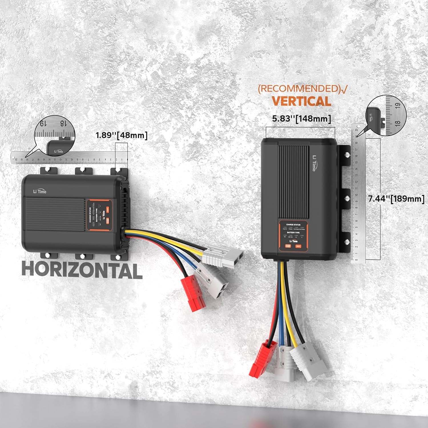 LiTime 12V 40A DC a DC Caricabatterie per Batterie al Litio, Piombo Acido, SLA, Gel, AGM e Calcio da 12V, Caricabatterie per auto con Protezione Intelligente Della Carica, Rapido Caricatore