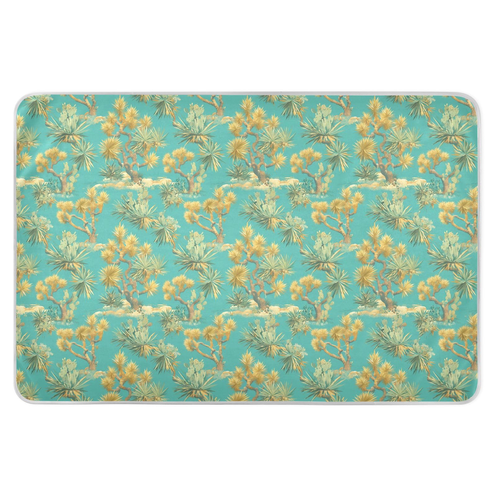 Desert Greens Tapis d'apprentissage de la propreté réutilisable extra large résistant à l'eau Tapis à langer antidérapant pour enfants adultes animaux domestiques 132,1 x 86,4 cm (L x l)
