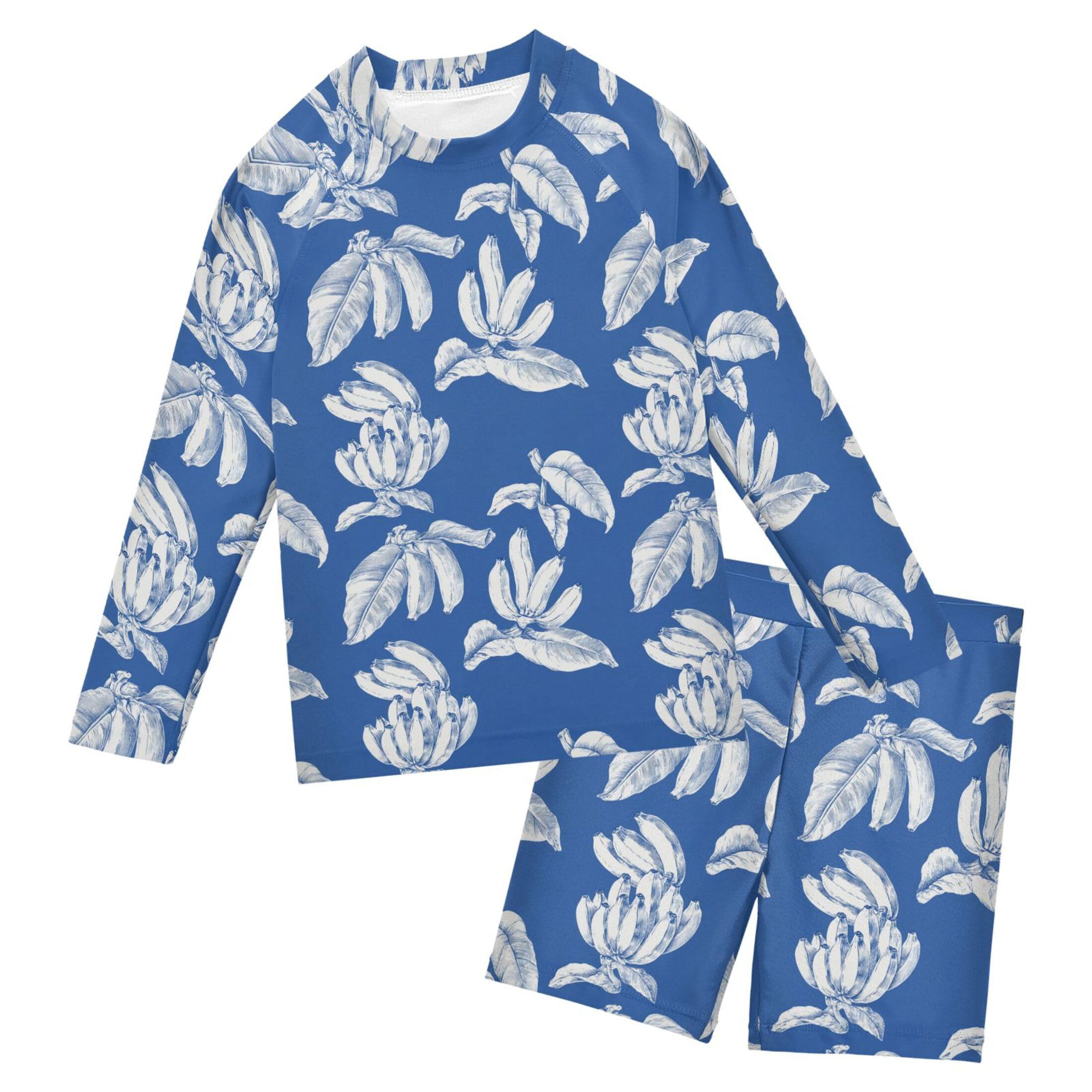Banana Fruit Baby Boys' Toddler Long Sleeved Rashguard Swim Bathing Suit Set B0403932