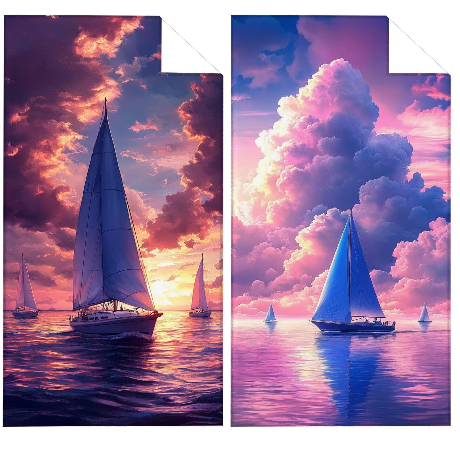 Toalla Playa Grande 90x180cm Velero Toalla Microfibra Antiarena, Toallas Bano Mar Toallas Playa Secado Rapido, Pareos Playas Mujer Ligera Absorbente, Beach Towel para Playas Gimnasio Viajes VQ-855