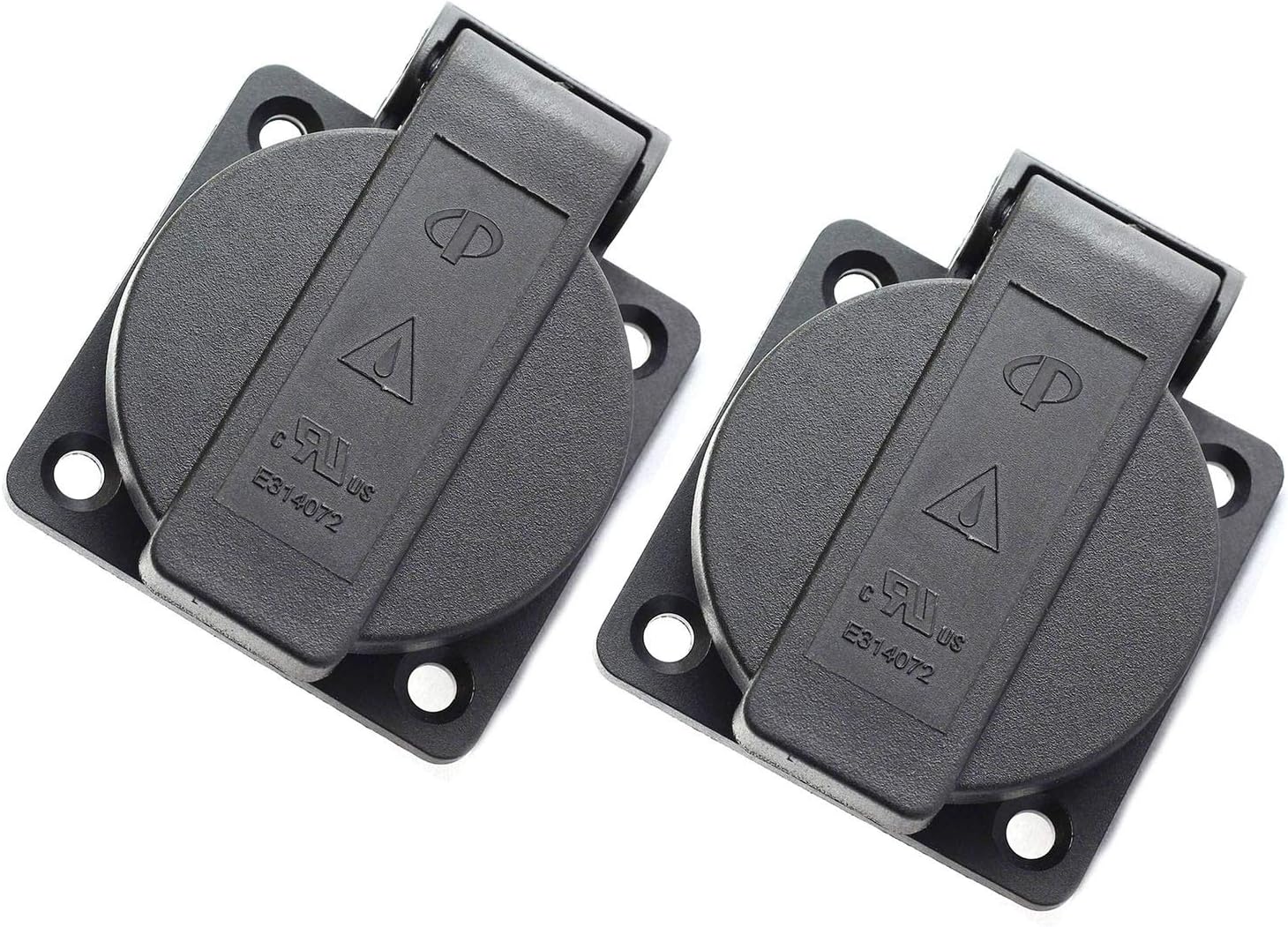 🔥 Crаzу Dеаlѕ RuiLing 2-Pack US Standard Water-Proof Power Outlet 3-Hole Socket AC 15A 125V Panel Mount Dust-Proof Industrial Electrical Female Plug Power Connector