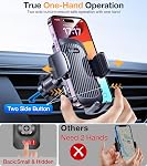 Romuto Car Phone Holder Mount【Strongest Suction】Phone Holder Car Dashboard Windshield Vent【Thick Cases Friendly】Car Accessories for Women Men Cell Phone Holder Stand for iPhone Samsung Camera Mounts