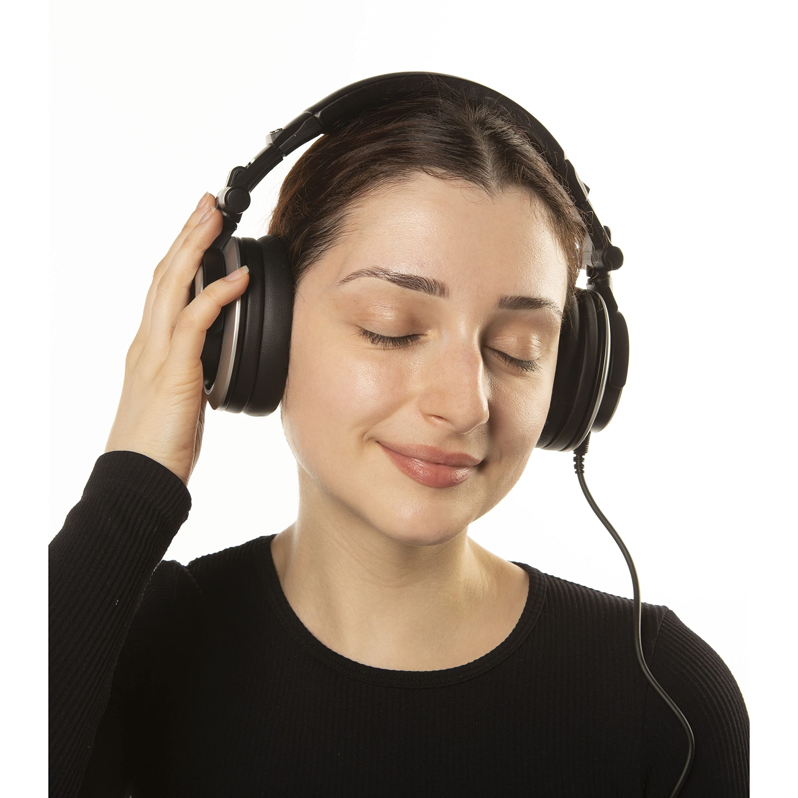 Fame Audio DT-750 Studio Kopfhörer, Kopfhörer geschlossen mit abnehmbaren Kabel, Frequenzbereich 8 bis 35000 Hz, 32 Ohm Impedanz, 3.5 mm Adapter
