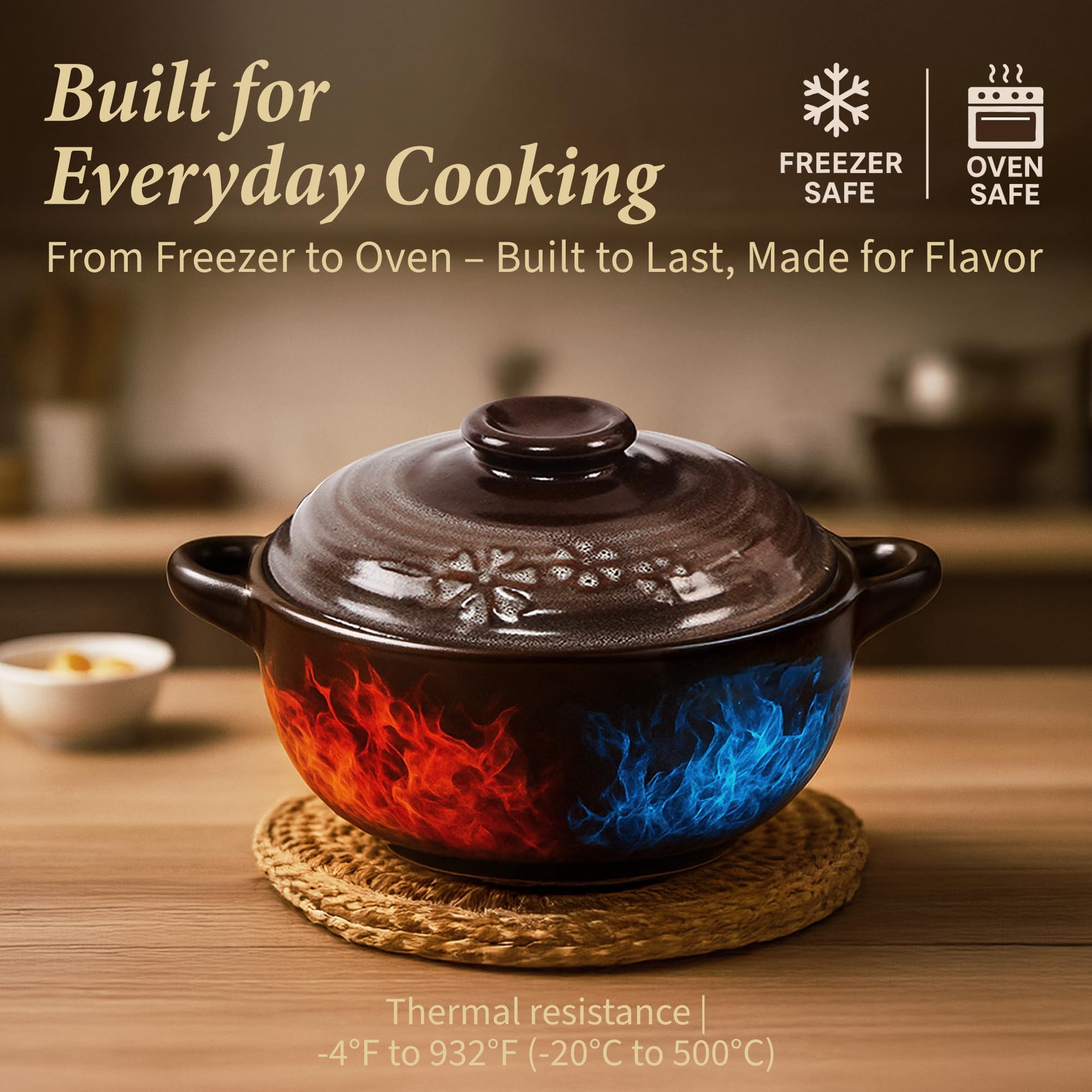 Dolsot Koreanische Steinschale (964 ml), Tontöpfe zum Kochen, koreanischer Topf, Keramik-Kochtopf, koreanische Steinschale, Onggi, Kimchi, Stein, Donabe, Crazy Claypot Ttukbaegi mit Deckel