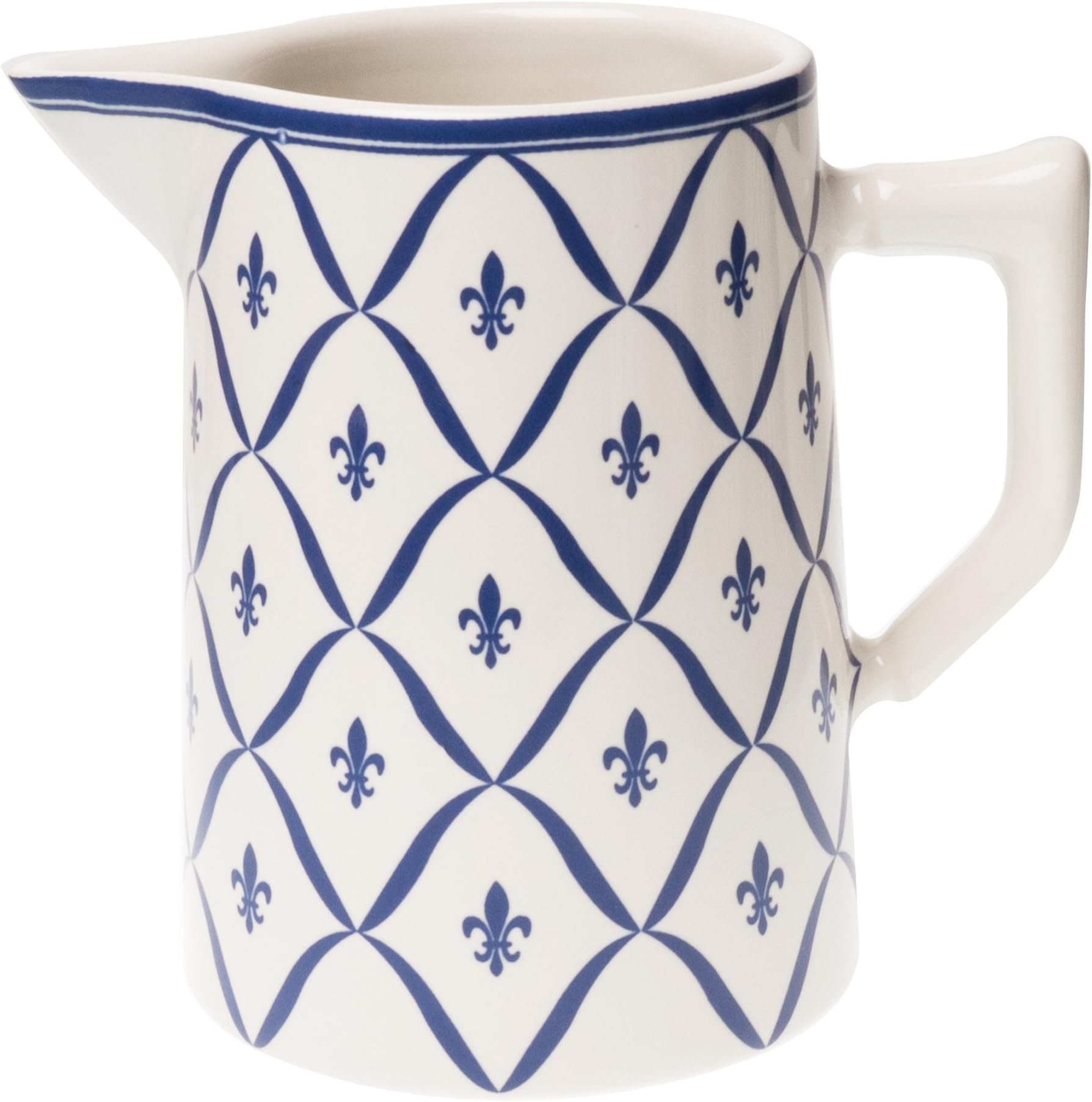 Kom Amsterdam 3763 Jugs 1 Litre Diameter 11 x 15 cm, fleur de lys blue