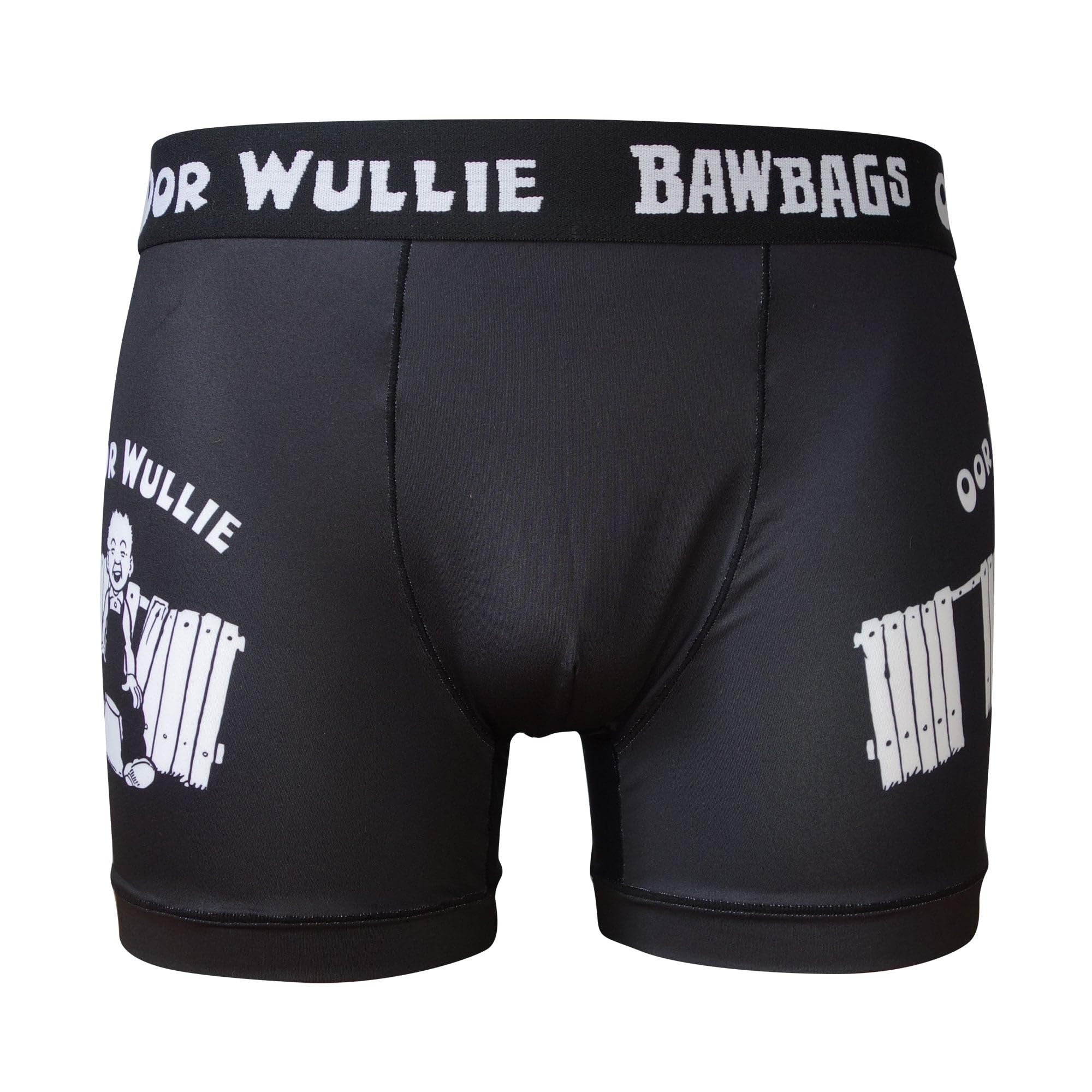 Bawbags Men's Black Oor Wullie Fence Technical Boxers Xxxxl - Boxers - Moisture Wicking Breathable Fabric - Rude Funny Underwear For - Comfortable Sports Performance Novelty Underpants Gift Idea