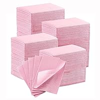 Vista 48 de JMU Baberos dentales rosados, paquete de 50 baberos dentales desechables de 3 capas impermeables de 13 x 18 pulgadas para clínica dental, tienda