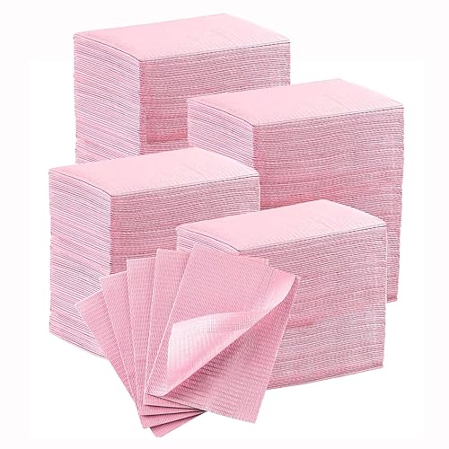 Miniatura 48 de JMU 50 Piezas Baberos Dentales, Baberos Dentales Desechables de 3 Capas Impermeables para Pacientes Cubiertas de Bandeja 13" x 18" Verde Verde,Negro