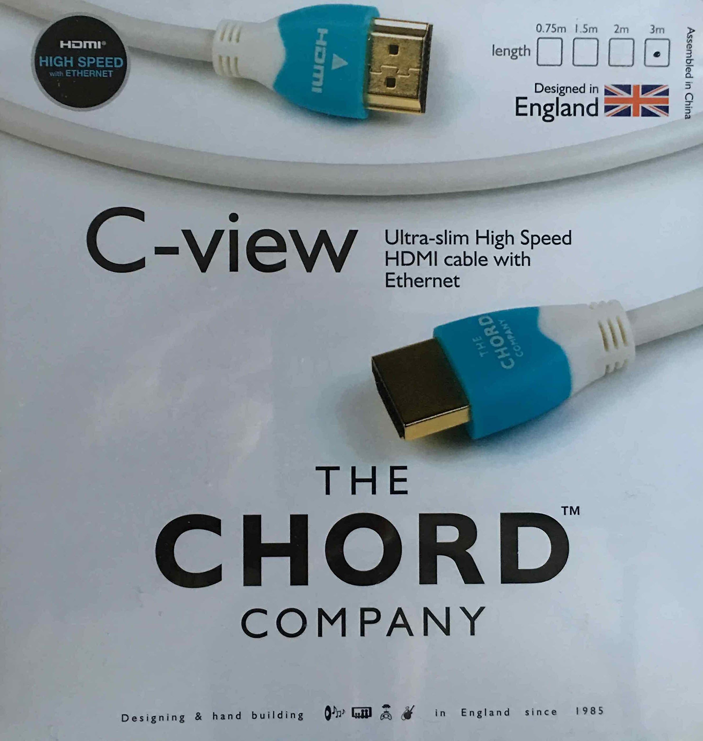 Chord C-View High Speed HDMI Cable with Ethernet (0.75m)
