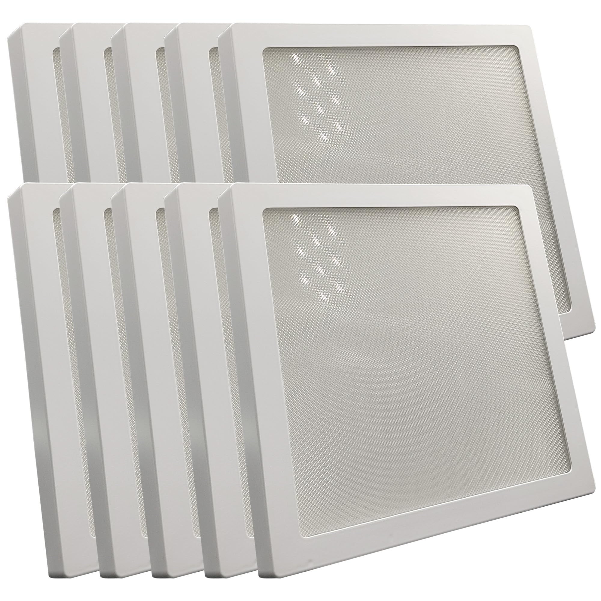 FactorLED ¡NOVEDAD! Plafón Led Cuadrado, 24W (240W), 2880Lm, 21cm, Downlight Panel Superficie para Techo, Antideslumbramiento, Luz Seleccionable 4CCT 2700K-3000K-4000K-5700K (10, 21 mm)