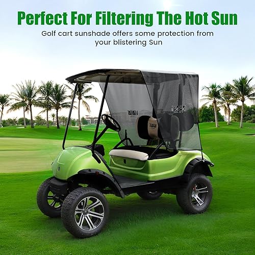 Miniatura 5 de 10L0L Cubierta de parasol para carrito de golf Yamaha G29 Drive2-2 pasajeros Carro de golf, cubiertas de verano, cortina de sombrilla resistente al