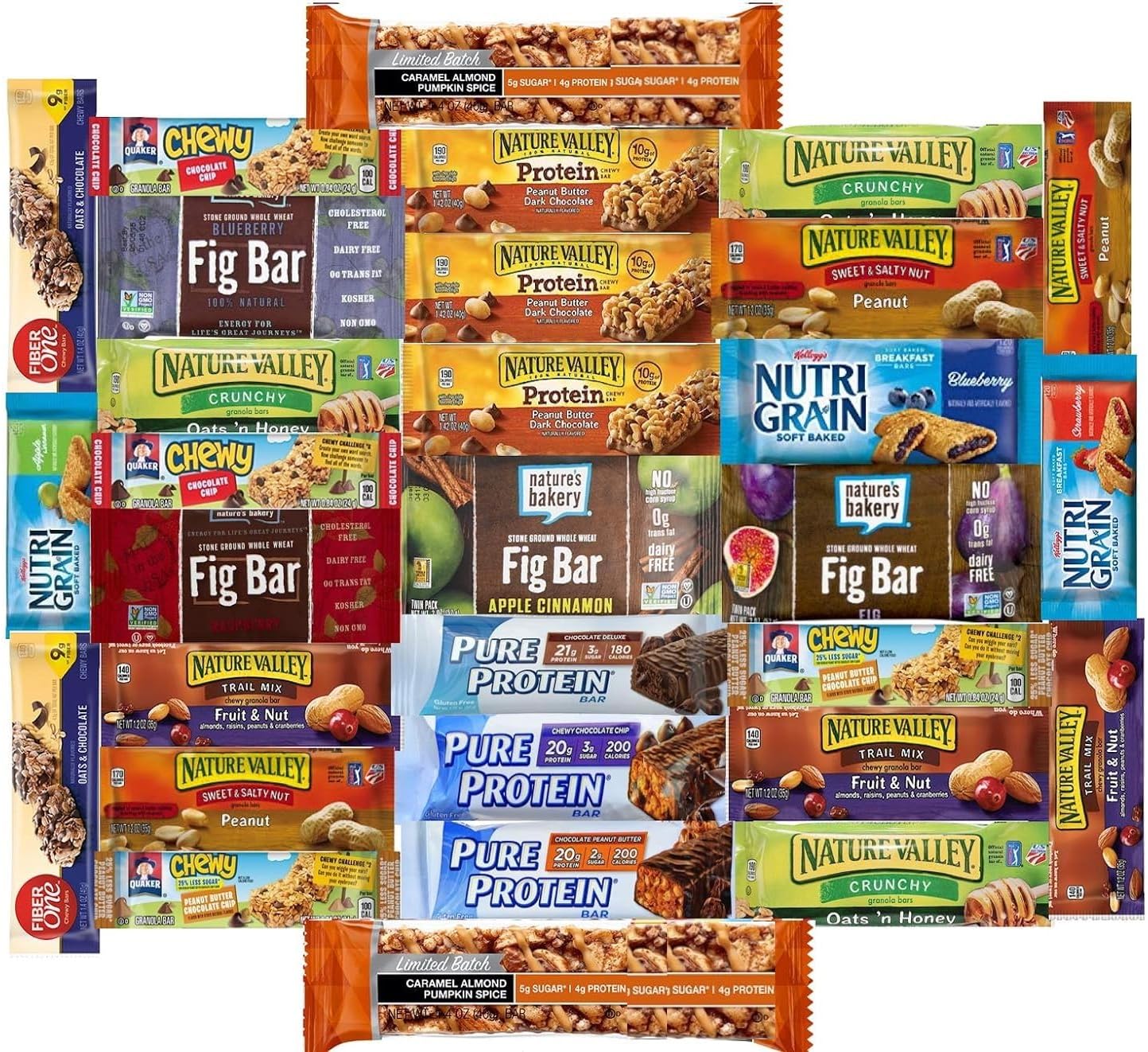 Ultimate Healthy Fitness Box - Protein & Healthy Granola &Bars Sampler Snack Box (30 Count) - Care Package - Gift Pack - Variety of Fitness, Energy and Protein Bars