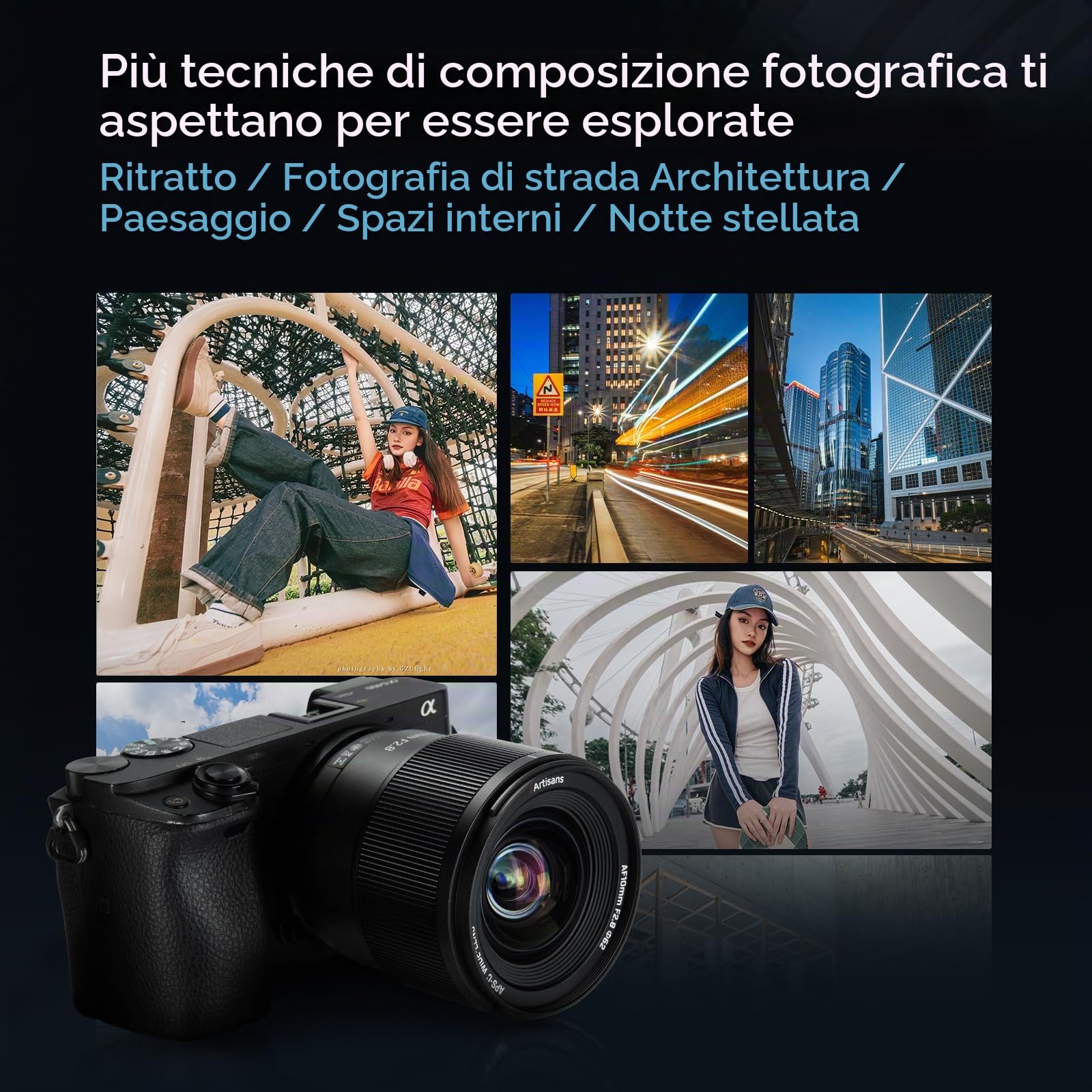 7artisans AF 10mm F2.8 for FX Montura Obiettivo fotografico autofocus, 105,3°, 232 g, obiettivo APS-C AF/MF con grandangolo fisso per Fujifilm FX Montura XT2 XT20 XE3 XT1 X-T2