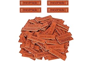 100PCS PU Leather Handmade Tags