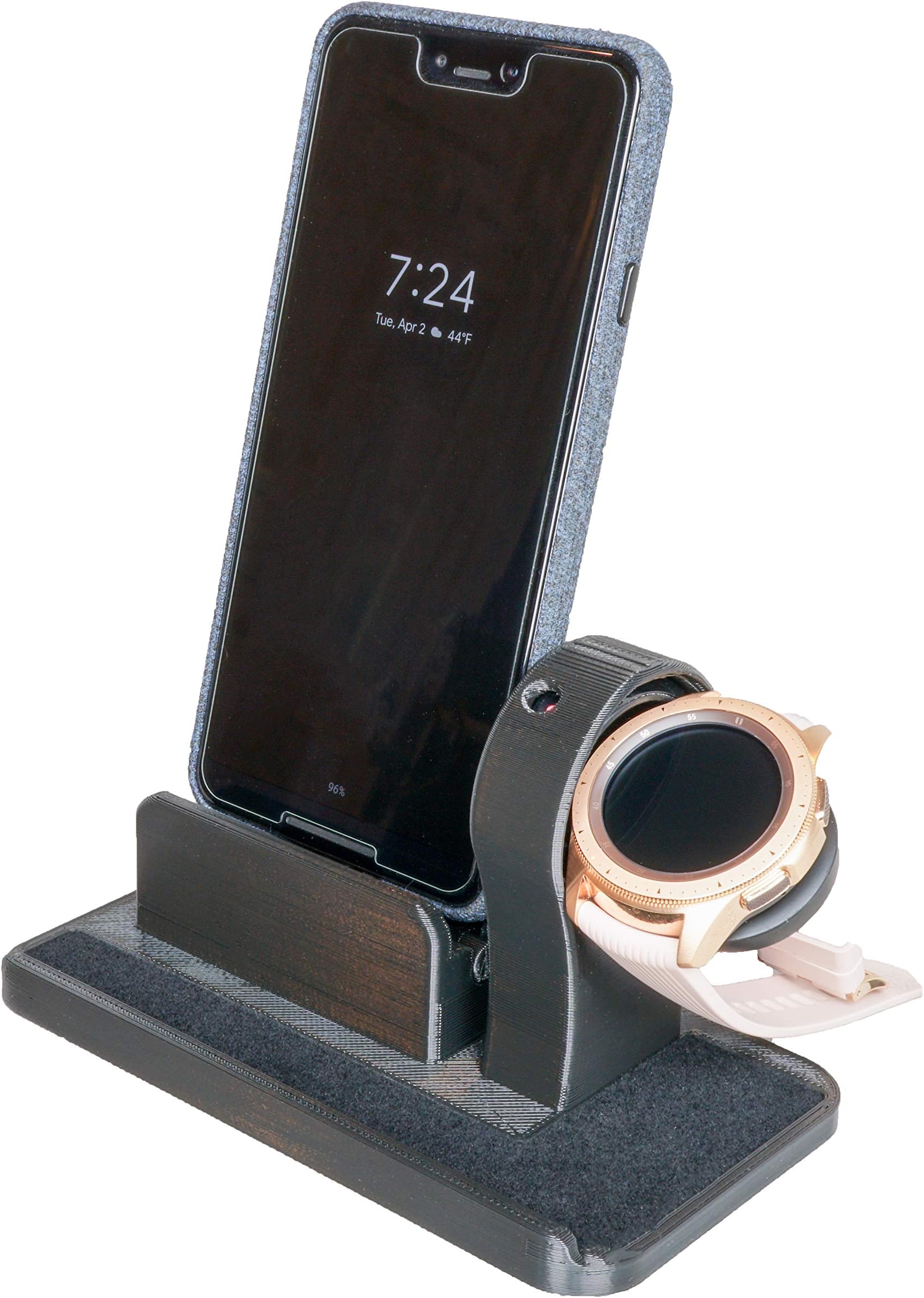 Artifex Design Stand Compatible with Samsung Galaxy Watch 42mm and 46mm Smartwatch, Charging Dock Stand Includes Phone Charging Dock