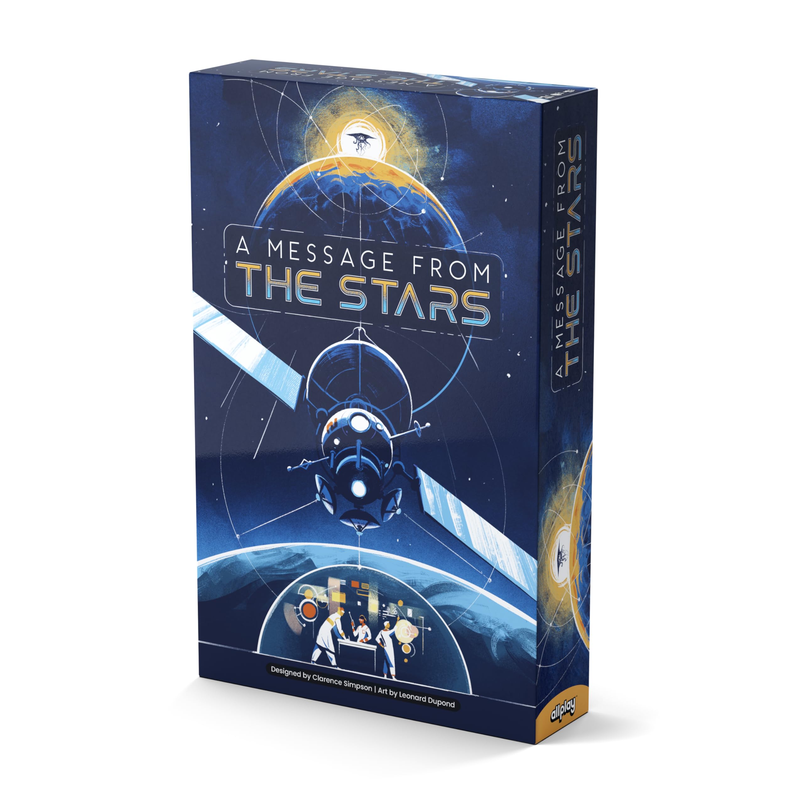ALLPLAY A Message from The Stars Board Game - Clever Deduction Tabletop Game for 2-8 Players - Combines Logic and Word Association - A Party Game for Nerds Who Like Logic Games
