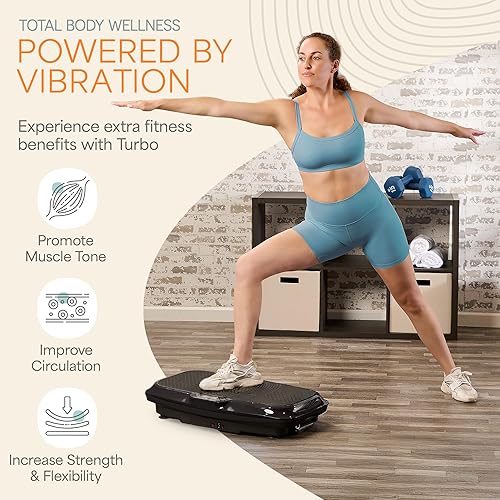 Miniatura 3 de LifePro 3D Vibration Plate Exercise Machine - Dual Motor Oscillation, Pulsation 3D Motion Vibration Platform - Full Whole Body Vibration Machine for