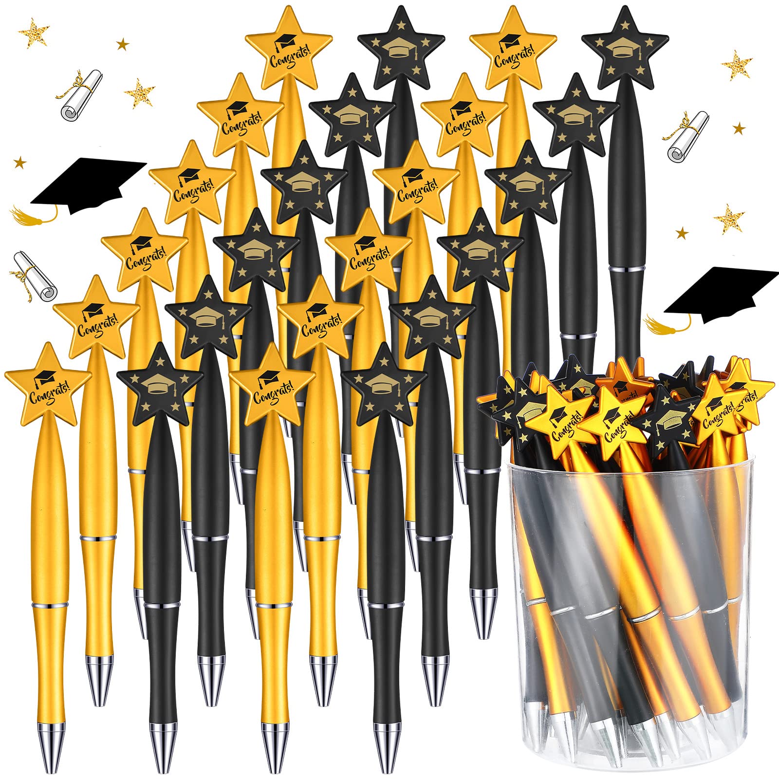 Sherr Graduation Ballpoint Pens of 2026 Star Bulk Party Gifts Graduation Pens Gift for Teacher Office Home Supplies(72 Pcs)