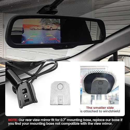 Miniatura 3 de RED WOLF Cámara de respaldo para portón trasero + monitor de pantalla de espejo retrovisor de 7 pulgadas para Ford 2004-2014 F150/2009-2016