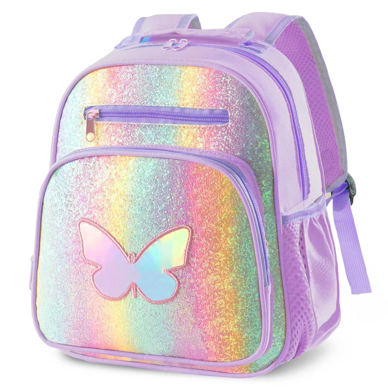 Hairao Toddler Backpack for Girls and Boys 2-6,Kindergarten Preschool Toddler Girl Backpack,Butterfly Kids Backpack with Chest Strap